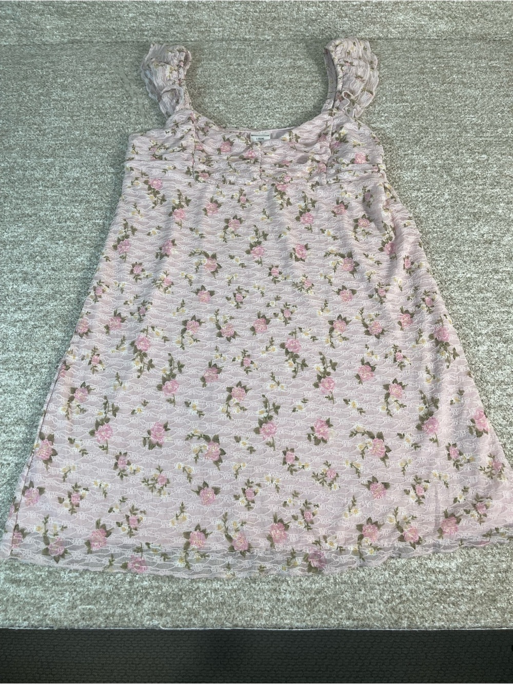 No Boundaries Junior L 12-14 Double Ruffle Ruched Mini Dress. NWT, SKU#0354